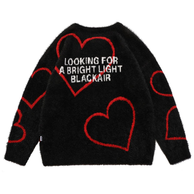 Love Pin Knitted Sweater Streetwear Brand Techwear Combat Tactical YUGEN THEORY