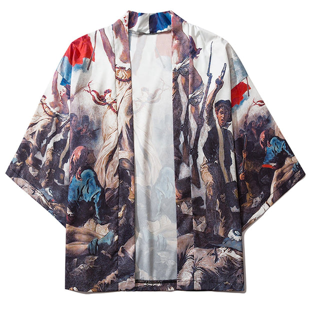 Medieval Oil Painting kimono Streetwear Brand Techwear Combat Tactical YUGEN THEORY