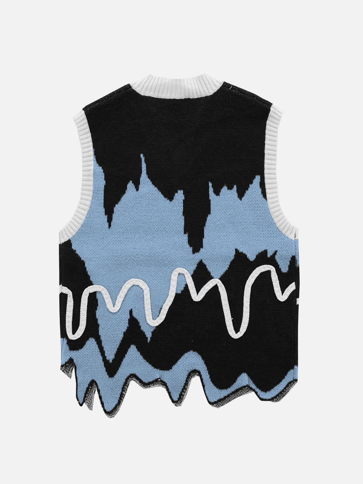 Melted "Ice Cream" Sweater Vest Streetwear Brand Techwear Combat Tactical YUGEN THEORY