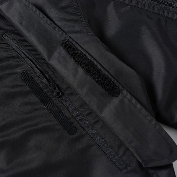 Metallic Light Hidden Zipper Pocket Jacket Streetwear Brand Techwear Combat Tactical YUGEN THEORY