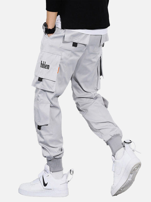 Multi Pockets Embroidery Cargo Pants Streetwear Brand Techwear Combat Tactical YUGEN THEORY