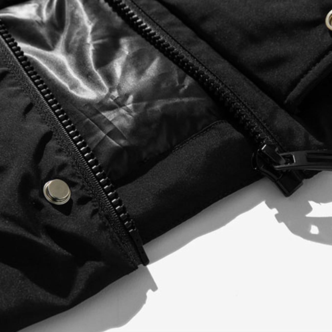 Multi Pockets Hooded Winter Down Coat Streetwear Brand Techwear Combat Tactical YUGEN THEORY