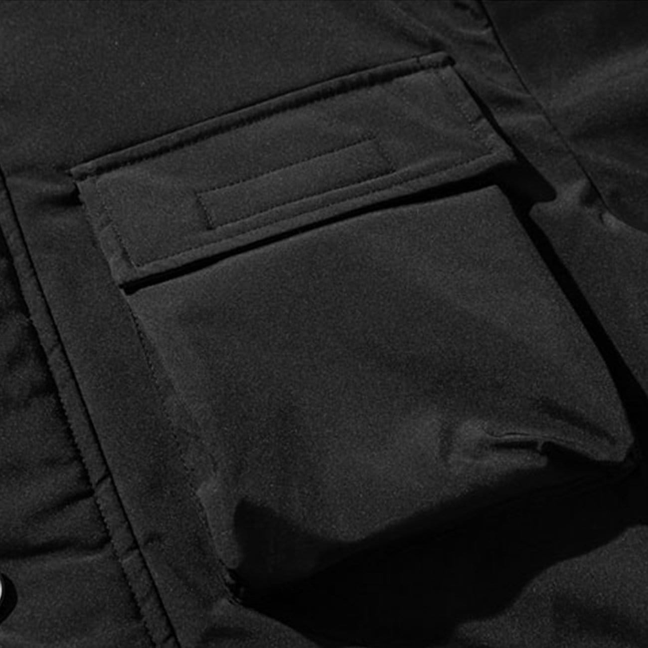 Multi Pockets Hooded Winter Down Coat Streetwear Brand Techwear Combat Tactical YUGEN THEORY