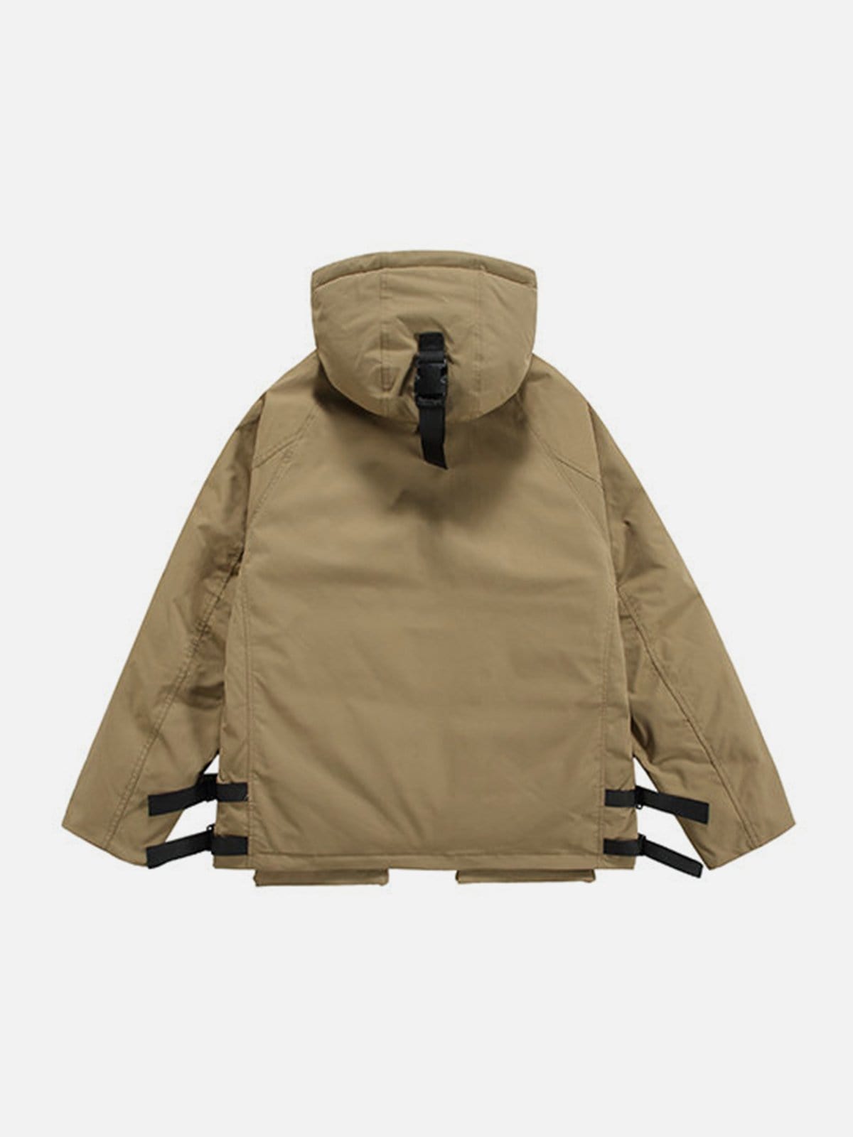 Multi Pockets Ribbons Hooded Winter Coat Streetwear Brand Techwear Combat Tactical YUGEN THEORY