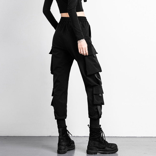 Multi Ribbon Pockets Cargo Pants Streetwear Brand Techwear Combat Tactical YUGEN THEORY