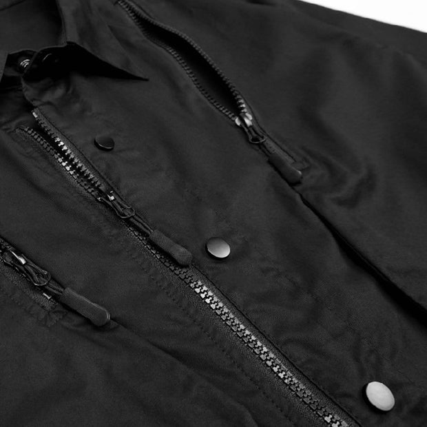 Multi-shape Zipper Buttons Jacket Streetwear Brand Techwear Combat Tactical YUGEN THEORY