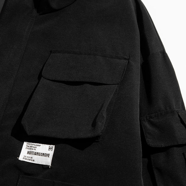 Multiple Velcro Pockets Jacket Streetwear Brand Techwear Combat Tactical YUGEN THEORY