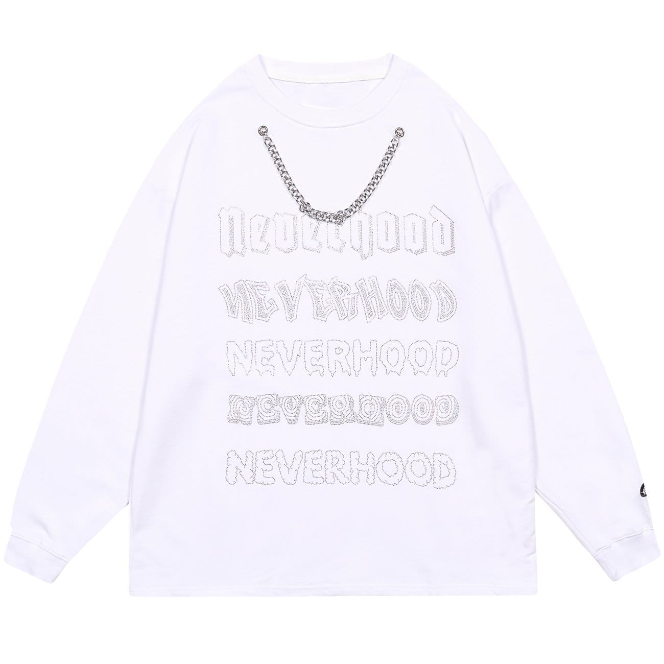Necklace Letters Print Sweatshirt Streetwear Brand Techwear Combat Tactical YUGEN THEORY