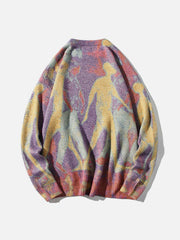 Neon Color Block Knit Sweater Streetwear Brand Techwear Combat Tactical YUGEN THEORY