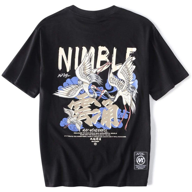 雲涌Nimble Cranes upon Raging Cloud T-Shirt