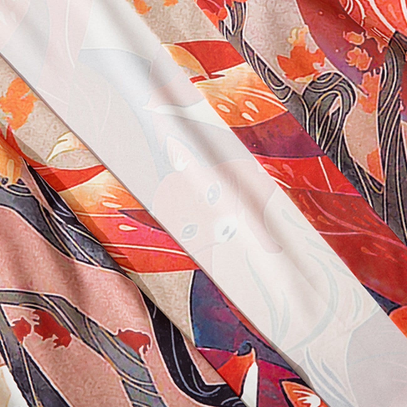 Nine Tailed Fox Print Kimono Streetwear Brand Techwear Combat Tactical YUGEN THEORY