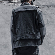 Ninja Combat Multi-pocket Mesh Vest Jacket Streetwear Brand Techwear Combat Tactical YUGEN THEORY