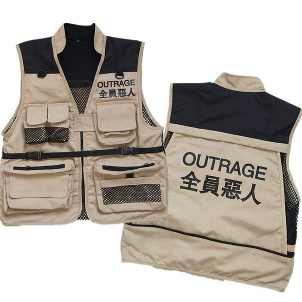 Outrage Vest Streetwear Brand Techwear Combat Tactical YUGEN THEORY