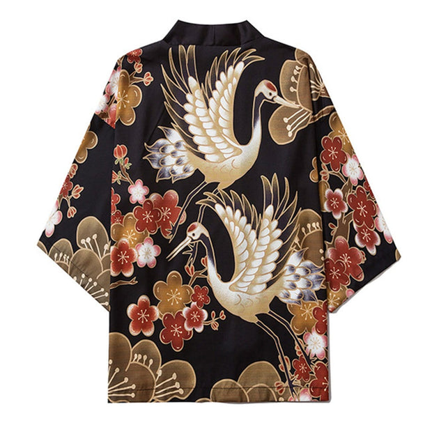 "Painting Crane" Kimono Streetwear Brand Techwear Combat Tactical YUGEN THEORY