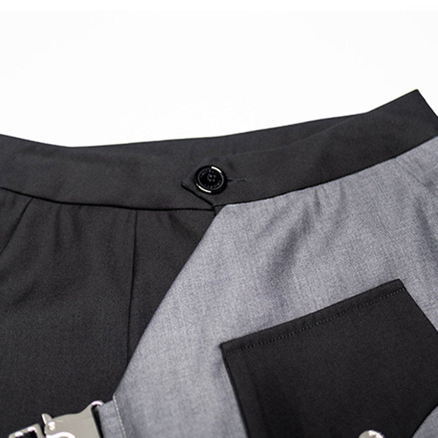 Patchwork Design Buckle Pants Streetwear Brand Techwear Combat Tactical YUGEN THEORY