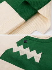 Patchwork Dinosaur Sweater Streetwear Brand Techwear Combat Tactical YUGEN THEORY