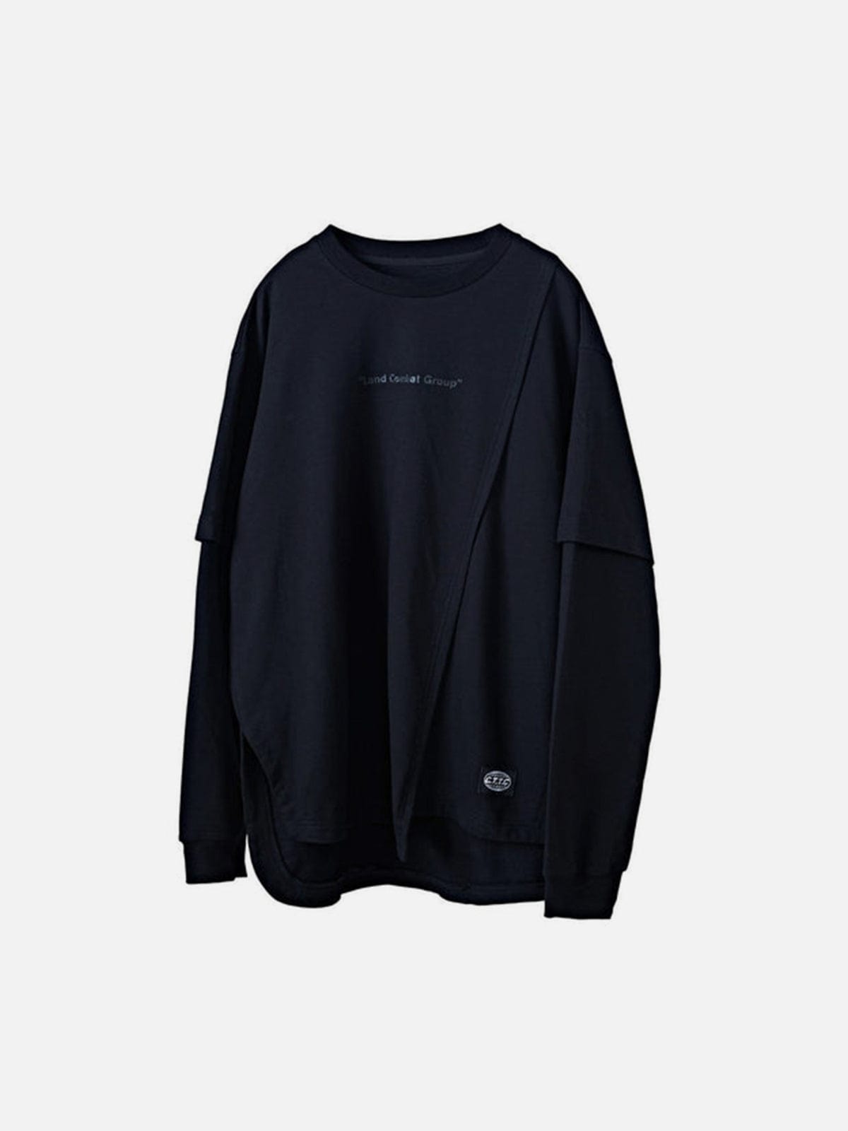 Patchwork Fake Two Sweatshirt Streetwear Brand Techwear Combat Tactical YUGEN THEORY