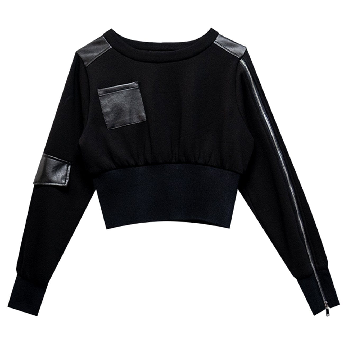 Patchwork Long Zipper Sweatshirt Streetwear Brand Techwear Combat Tactical YUGEN THEORY