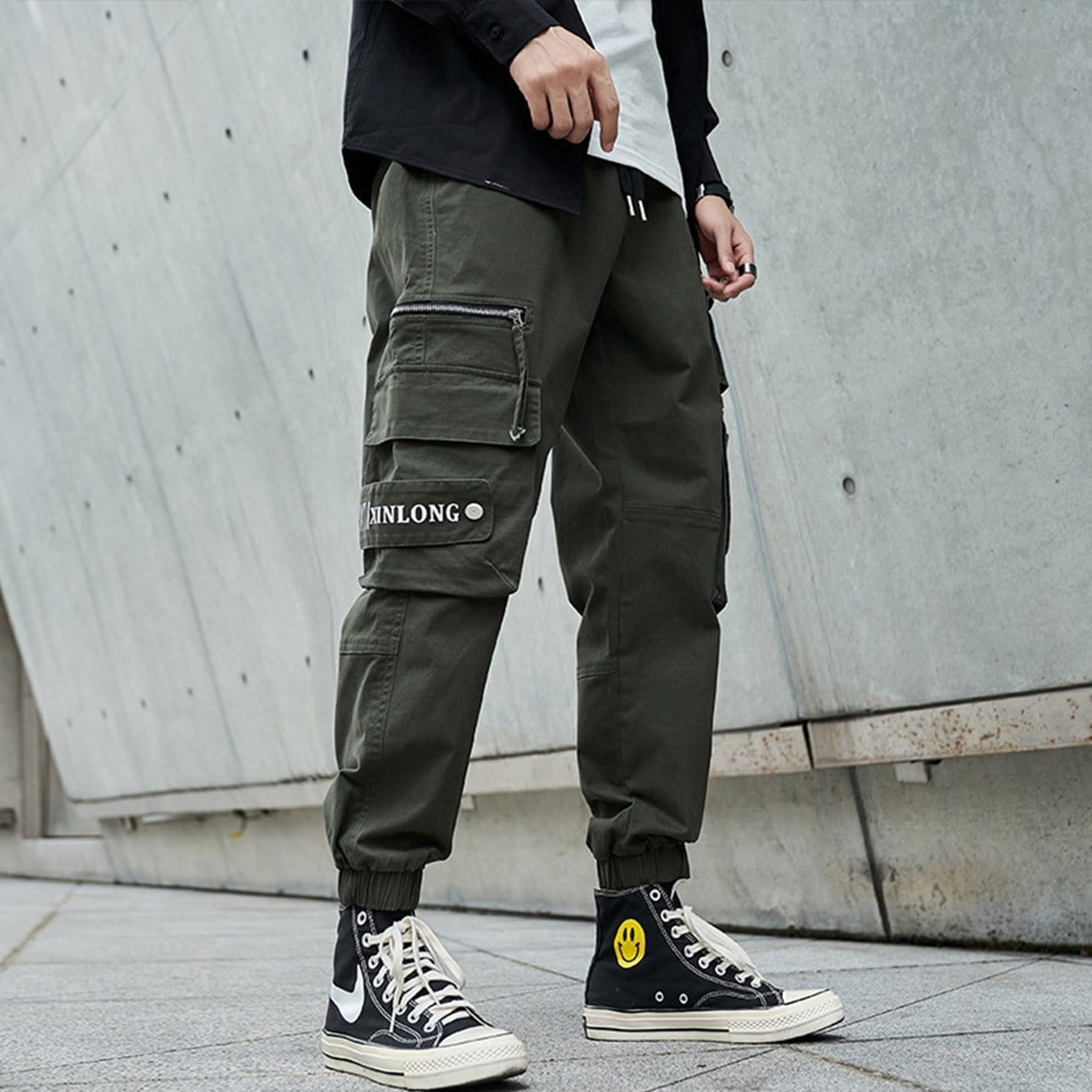 Patchwork Pockets Cargo Pants Streetwear Brand Techwear Combat Tactical YUGEN THEORY