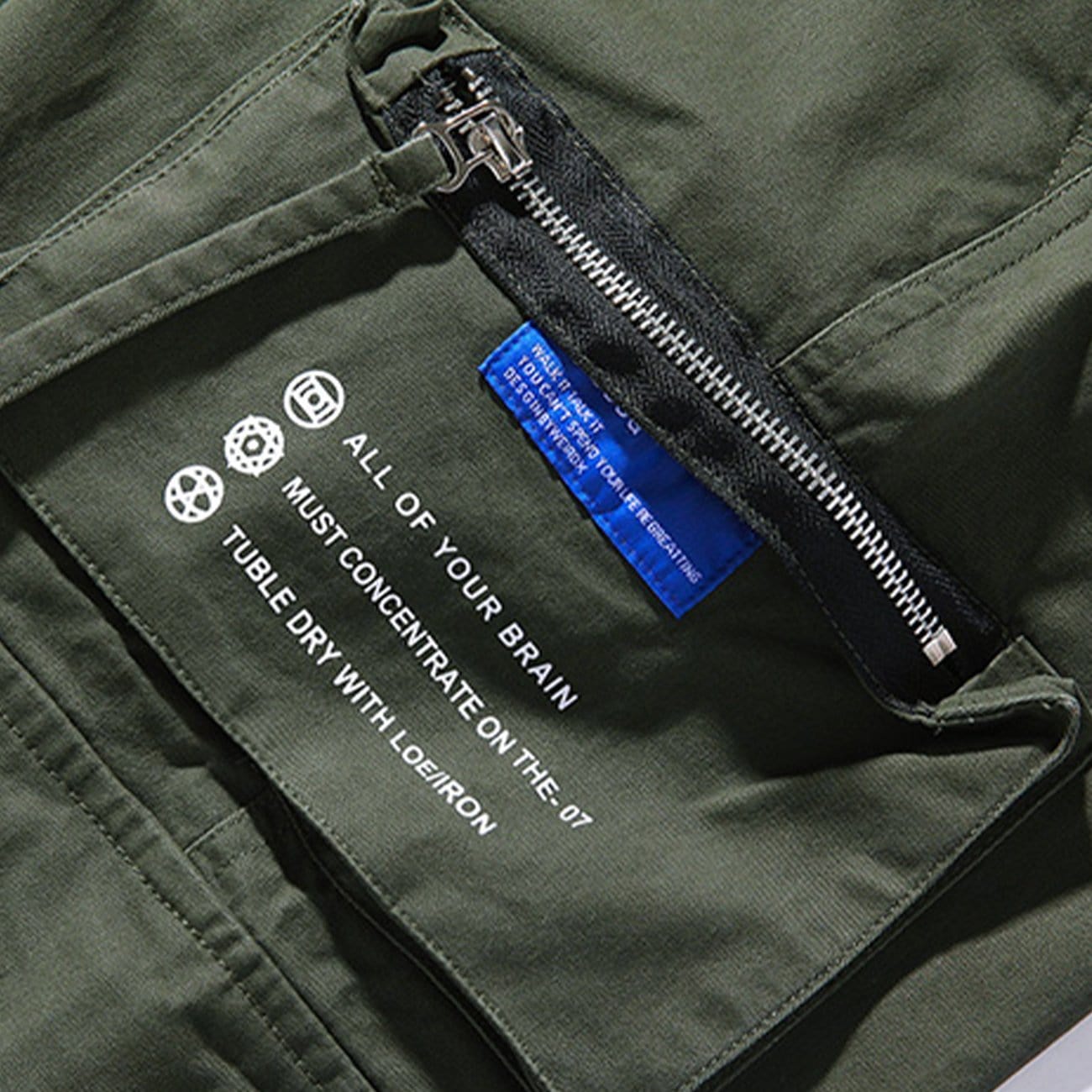 Patchwork Pockets Cargo Pants Streetwear Brand Techwear Combat Tactical YUGEN THEORY