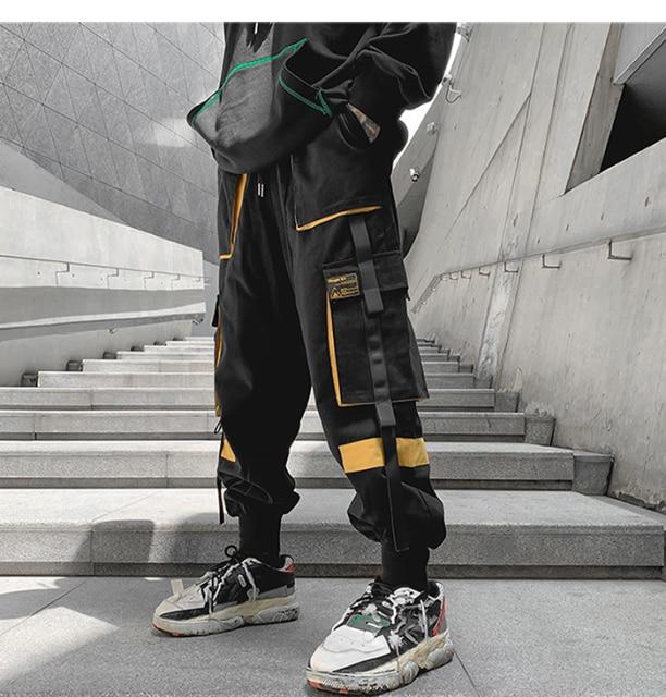 Patchwork Pockets Cyber Techwear Cargo Pants Streetwear Brand Techwear Combat Tactical YUGEN THEORY
