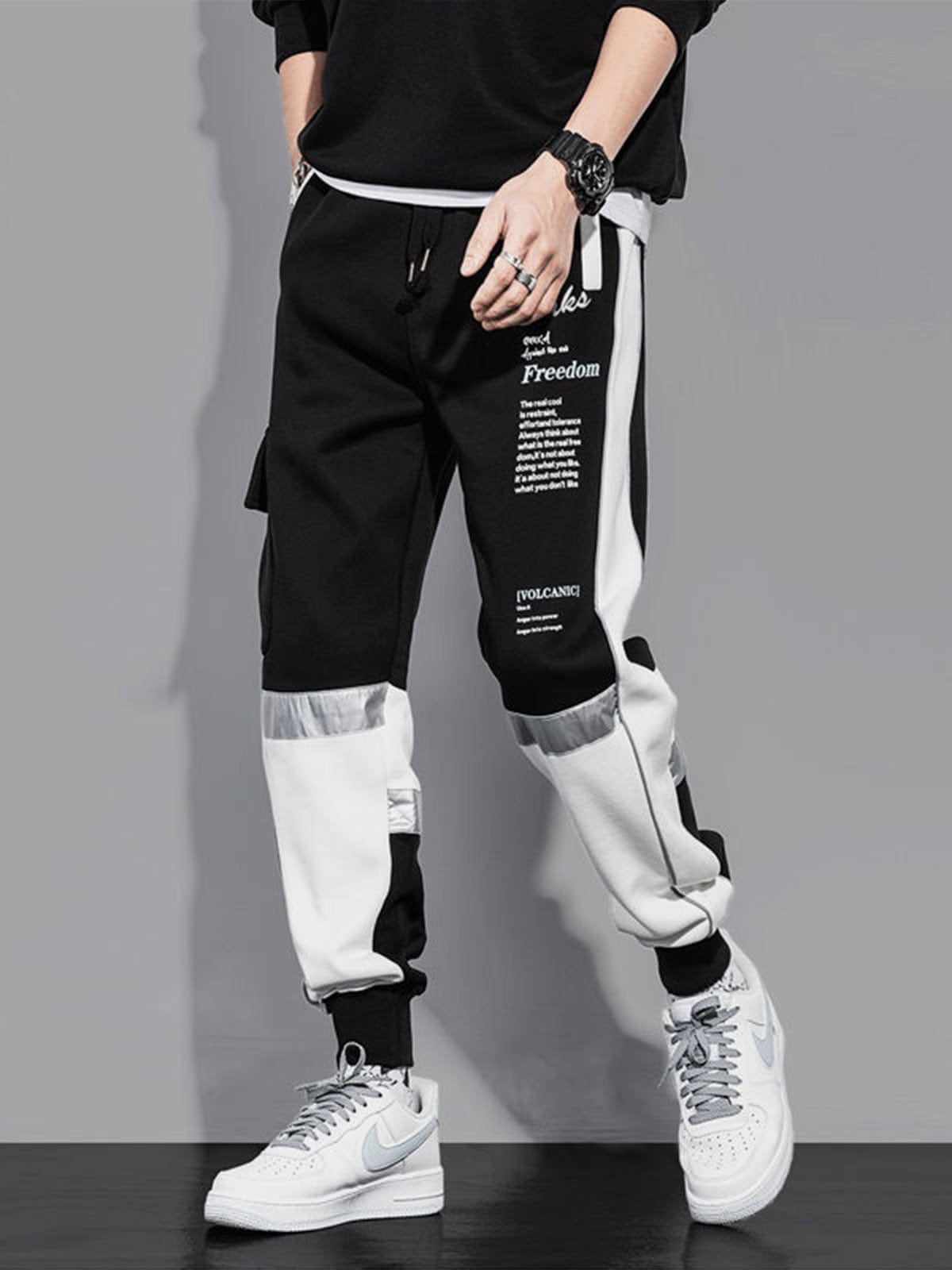 Patchwork Reflective Pants Streetwear Brand Techwear Combat Tactical YUGEN THEORY