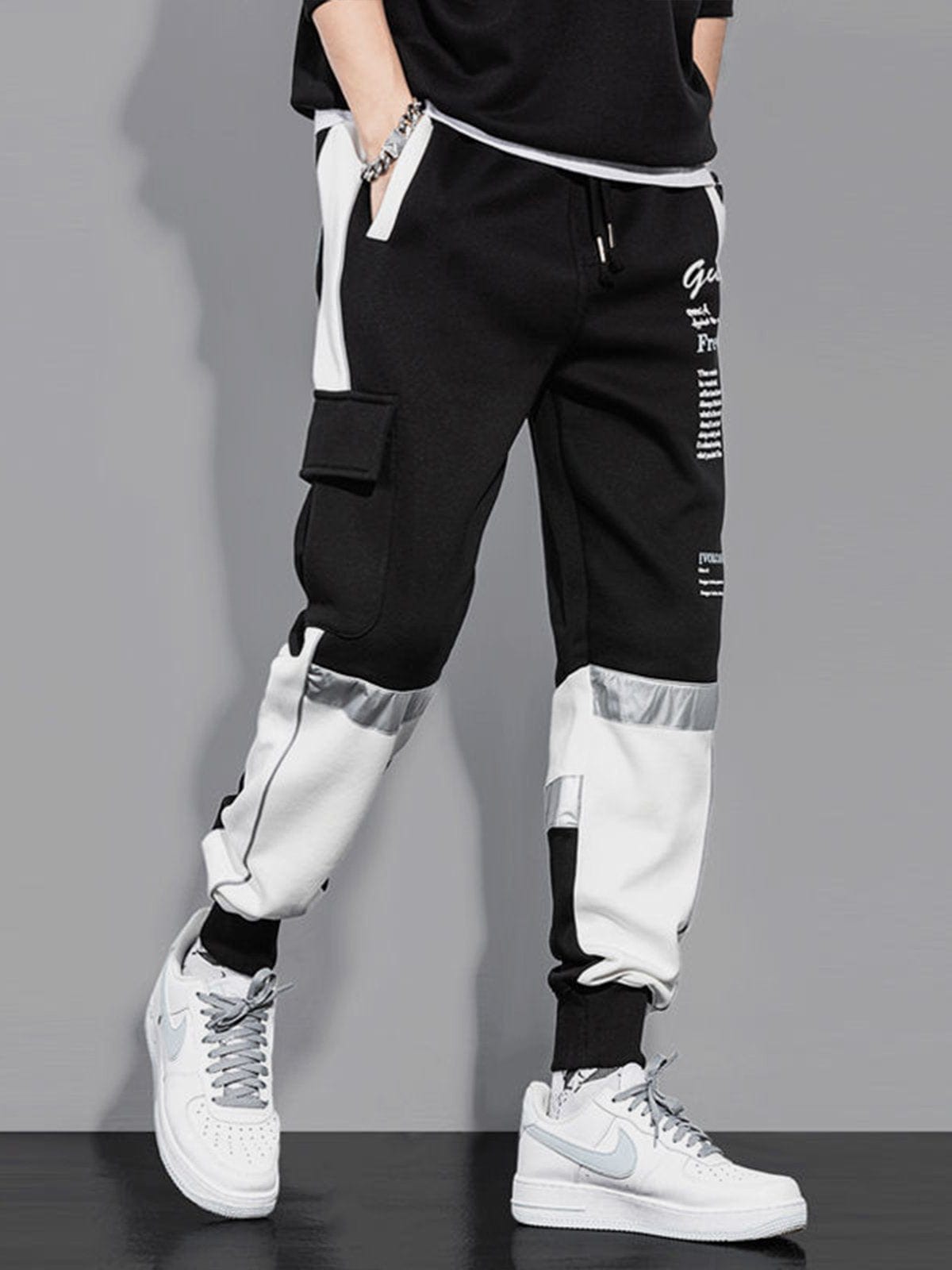 Patchwork Reflective Pants Streetwear Brand Techwear Combat Tactical YUGEN THEORY