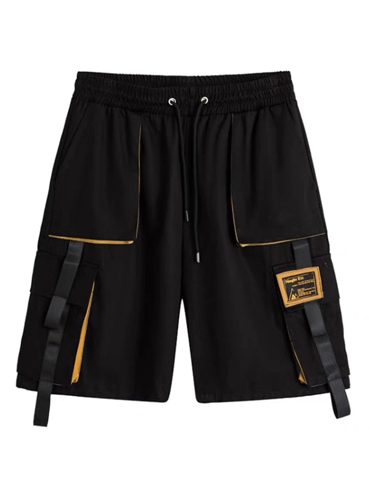 Patchwork Ribbon Cargo Shorts Streetwear Brand Techwear Combat Tactical YUGEN THEORY