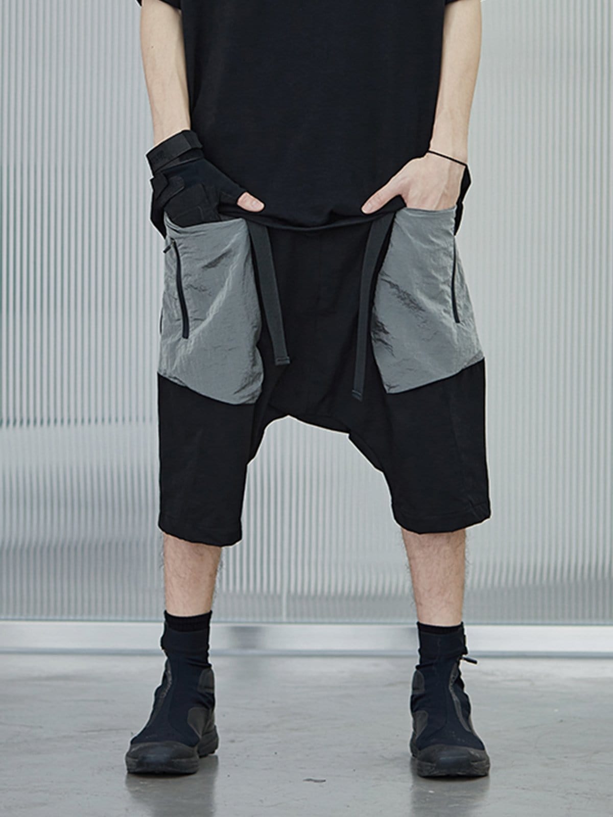 Patchwork Samurai Cargo Shorts Streetwear Brand Techwear Combat Tactical YUGEN THEORY