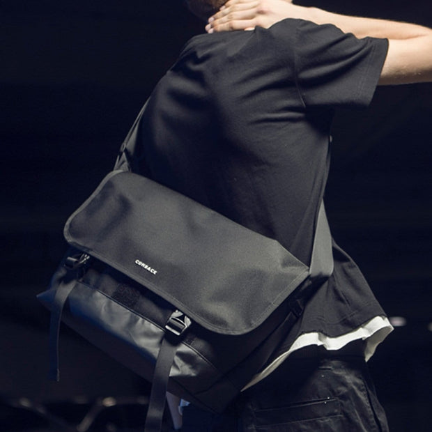 Patchwork Waterproof Buckle Messenger Bag Streetwear Brand Techwear Combat Tactical YUGEN THEORY