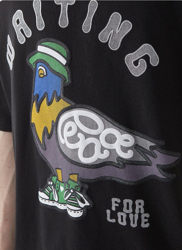 Peace Pigeon Graphic T-Shirt Streetwear Brand Techwear Combat Tactical YUGEN THEORY