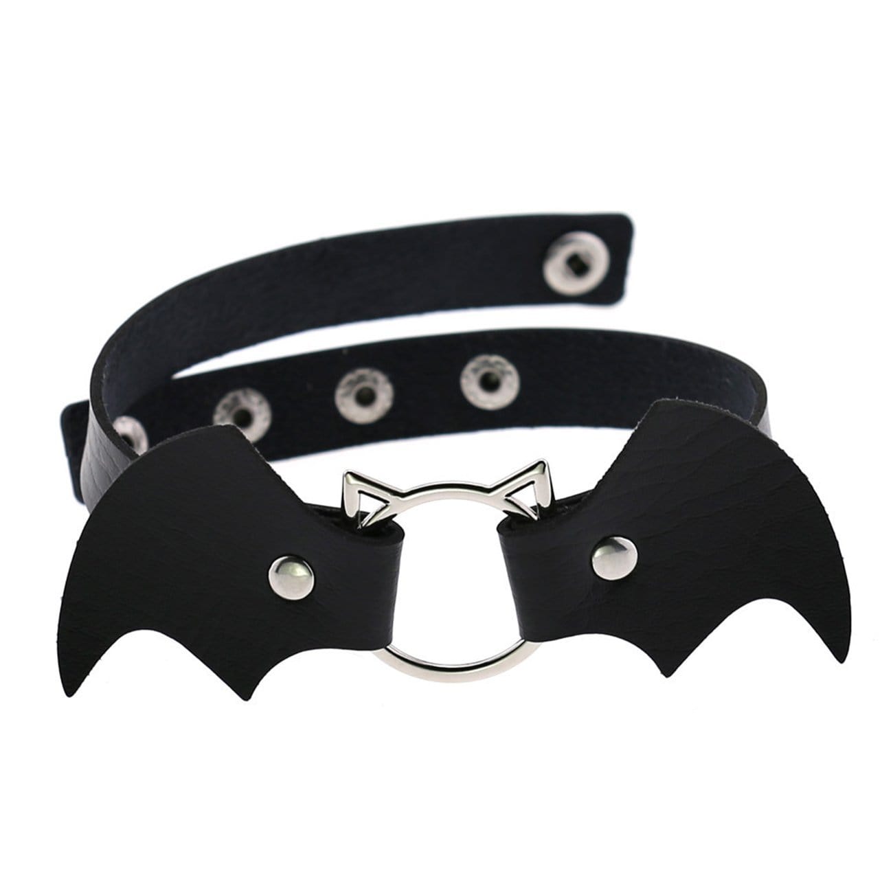 Punk Bat Vampire PU Necklace Streetwear Brand Techwear Combat Tactical YUGEN THEORY