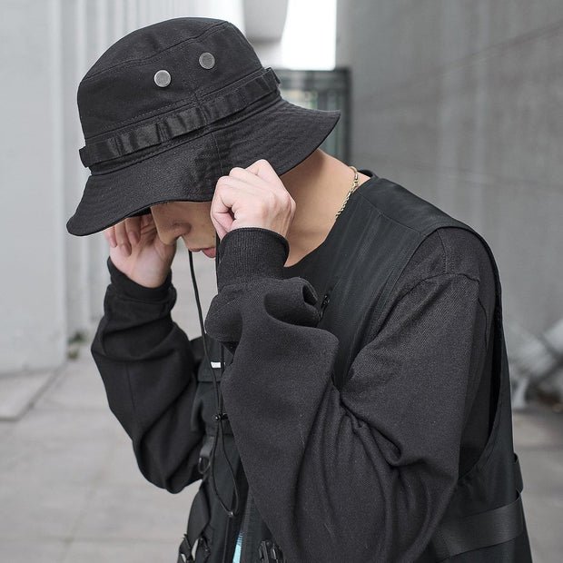 Punk Boonie Bucket Cap Streetwear Brand Techwear Combat Tactical YUGEN THEORY