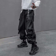 "Pure Black Ribbon" Cargo Pants Streetwear Brand Techwear Combat Tactical YUGEN THEORY
