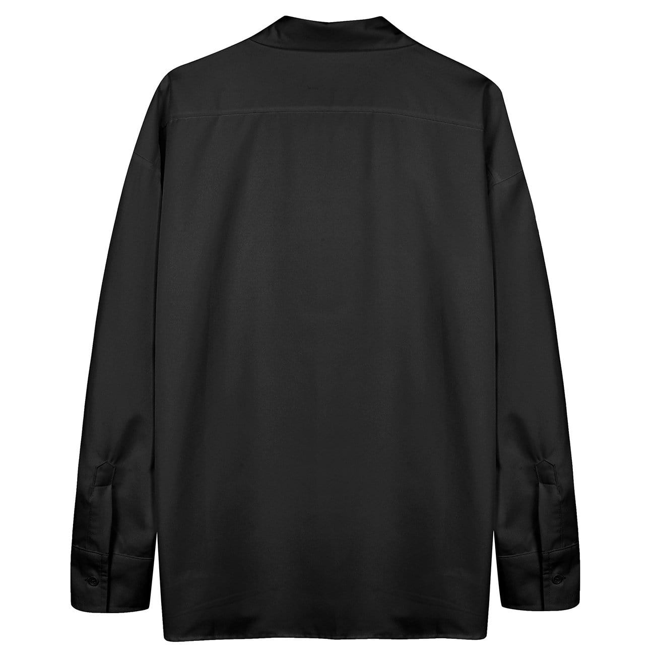 Pure Color Hanging Chain Oversized Long Sleeve Shirt Streetwear Brand Techwear Combat Tactical YUGEN THEORY