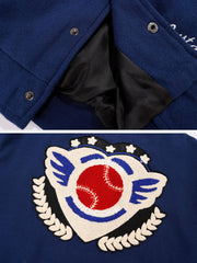 R baseball Embroidery Varsity Jacket Streetwear Brand Techwear Combat Tactical YUGEN THEORY