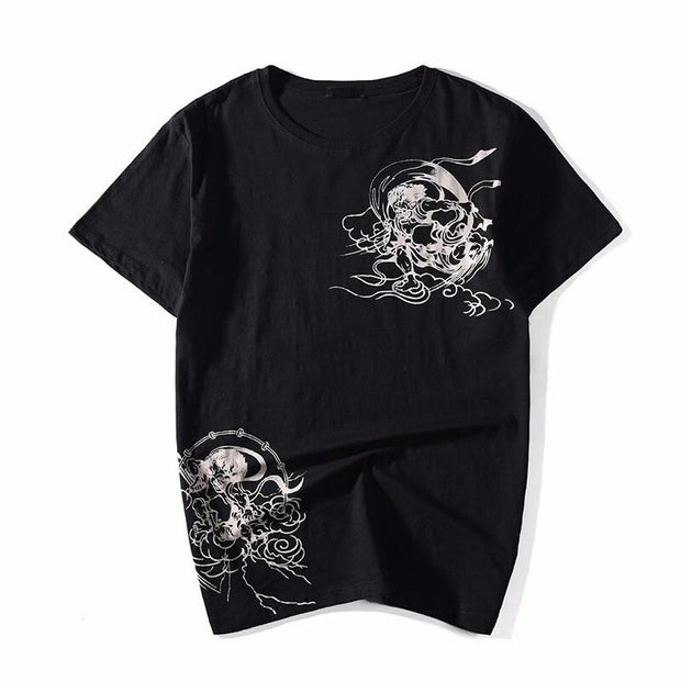 Raijin & Fujin Embroidery T-Shirt Streetwear Brand Techwear Combat Tactical YUGEN THEORY