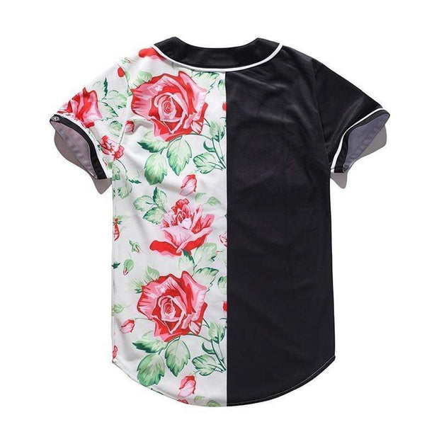 Rare Floral Baseball Shirt Streetwear Brand Techwear Combat Tactical YUGEN THEORY
