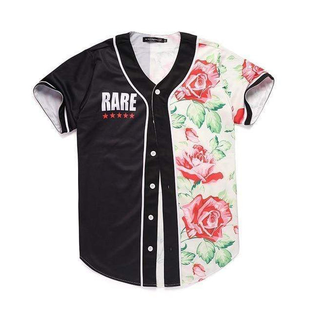 Rare Floral Baseball Shirt Streetwear Brand Techwear Combat Tactical YUGEN THEORY