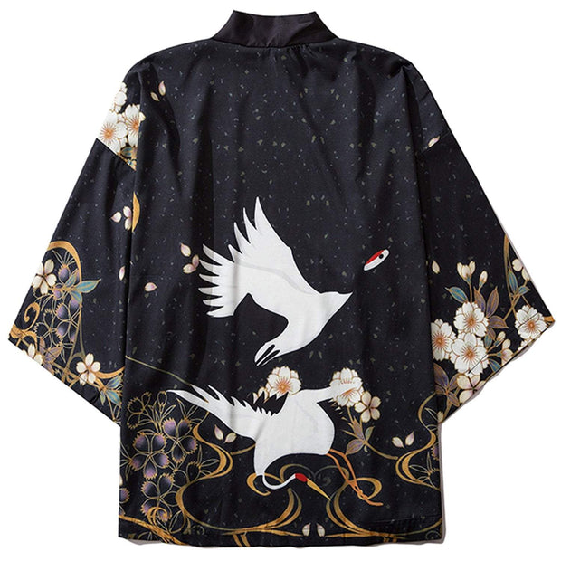 "Red Crowned Crane" kimono Streetwear Brand Techwear Combat Tactical YUGEN THEORY