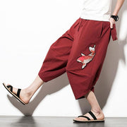 Red Koi Carp Capri Cropped Pant Streetwear Brand Techwear Combat Tactical YUGEN THEORY