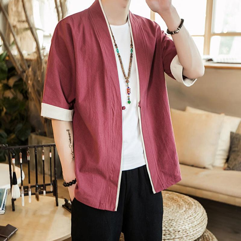Red Short Sleeves Classic Kimono Cardigan Streetwear Brand Techwear Combat Tactical YUGEN THEORY