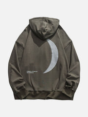 Reflective Moon Zip Up Hoodie Streetwear Brand Techwear Combat Tactical YUGEN THEORY