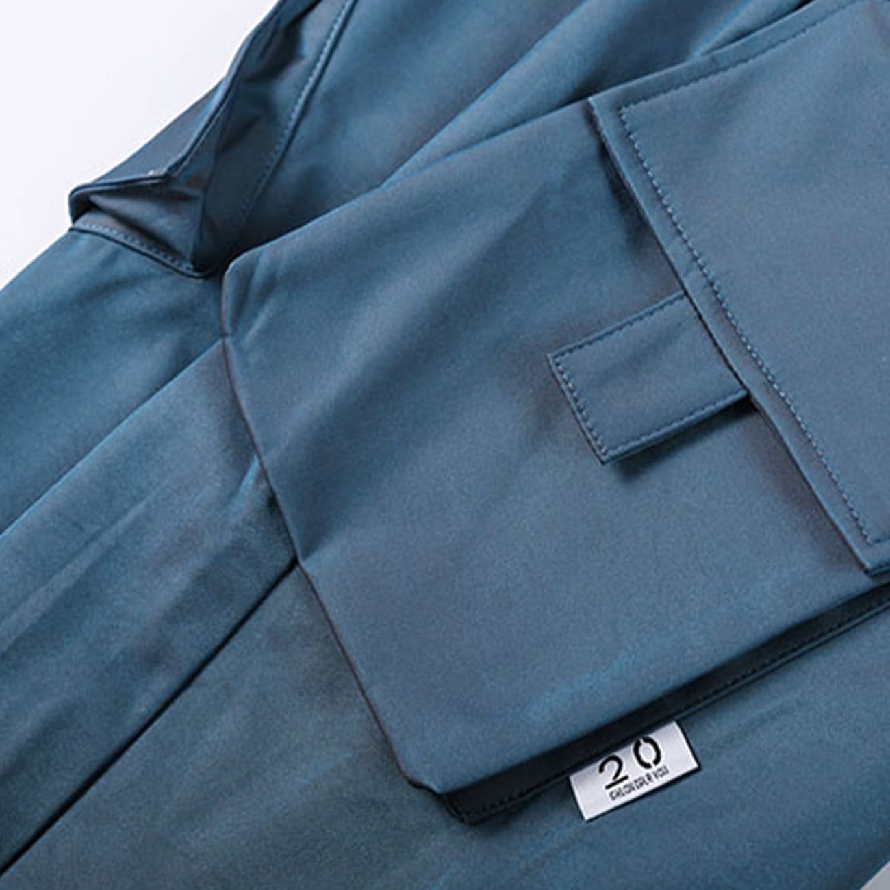 Reflective Side Pockets Ribbons Fleece Cargo Pants Streetwear Brand Techwear Combat Tactical YUGEN THEORY