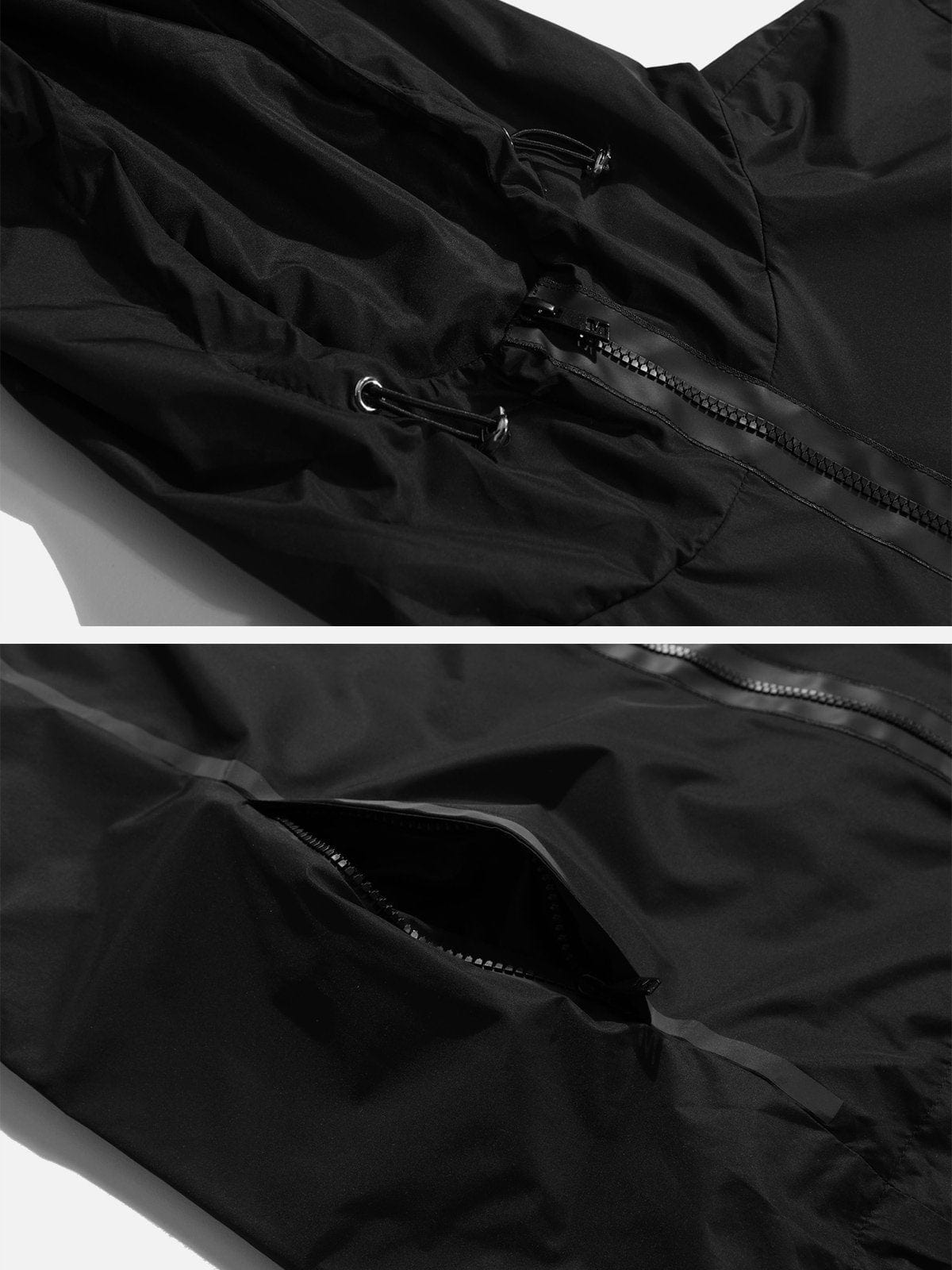 Reflective Strip Zip Up Jacket Streetwear Brand Techwear Combat Tactical YUGEN THEORY