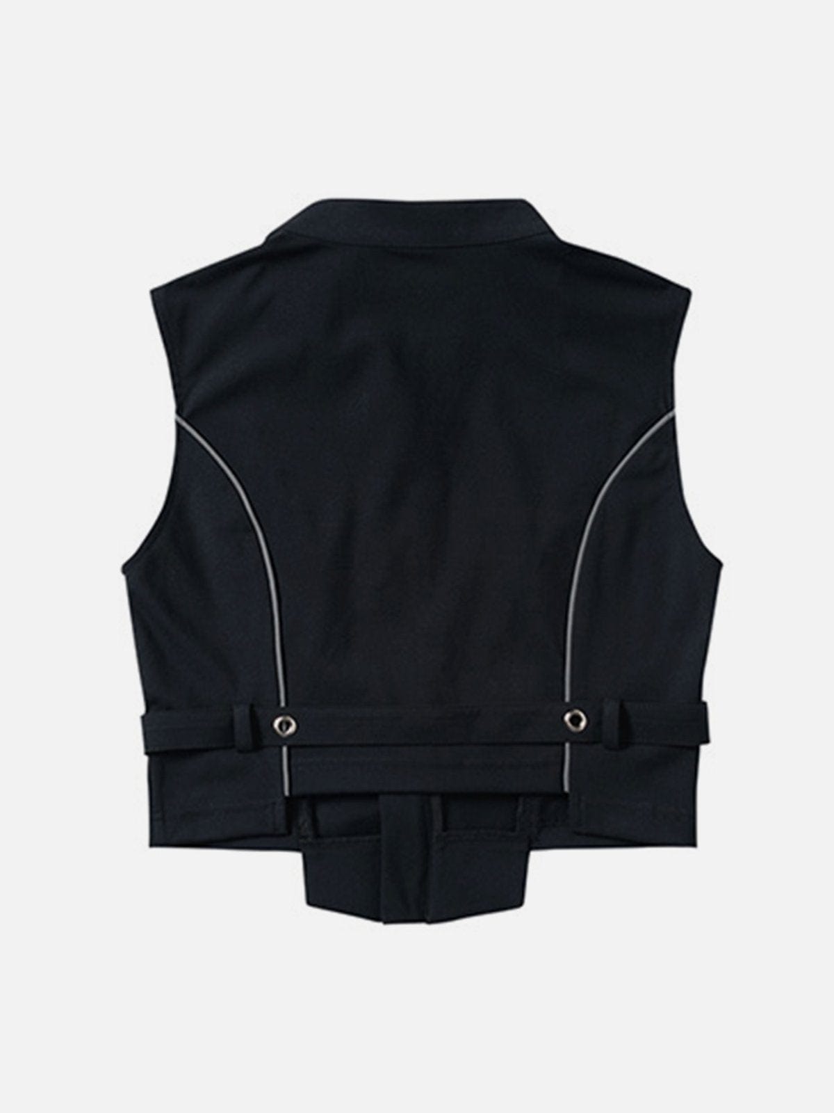 Reflective Strip Zip Up Vest Streetwear Brand Techwear Combat Tactical YUGEN THEORY