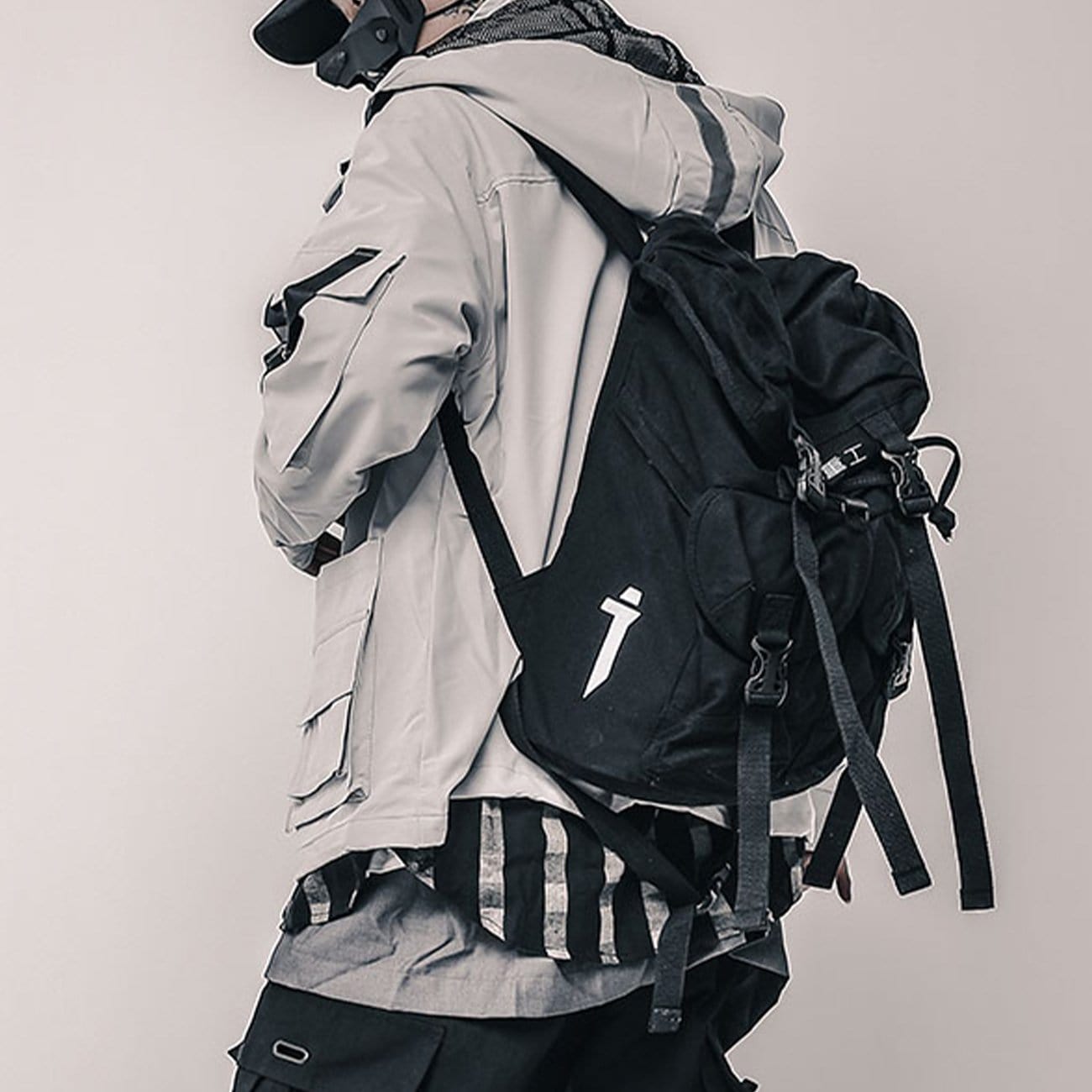 Retro Hooded Workwear Jacket Streetwear Brand Techwear Combat Tactical YUGEN THEORY
