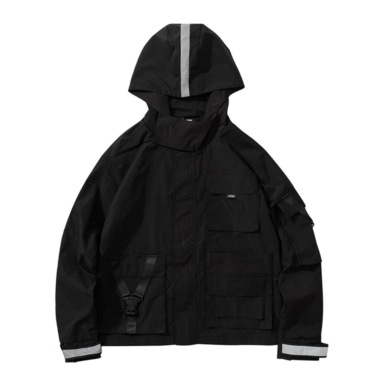 Retro Hooded Workwear Jacket Streetwear Brand Techwear Combat Tactical YUGEN THEORY