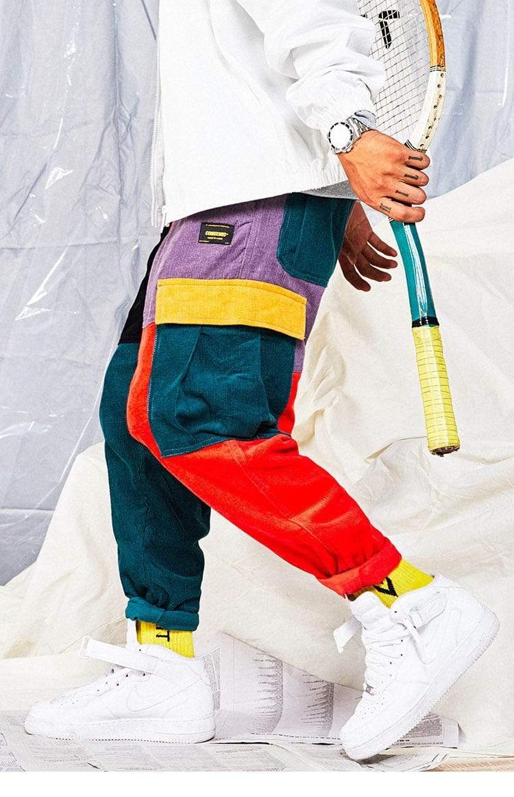 Retro Patchwork Pants Streetwear Brand Techwear Combat Tactical YUGEN THEORY