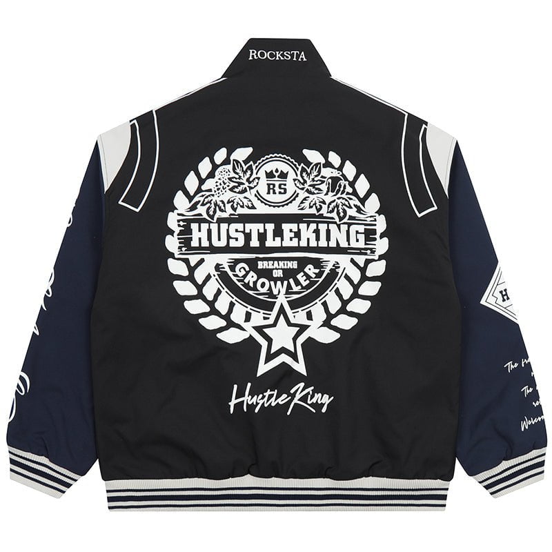 Retro Winter Jacket Hustle King Badge Streetwear Brand Techwear Combat Tactical YUGEN THEORY